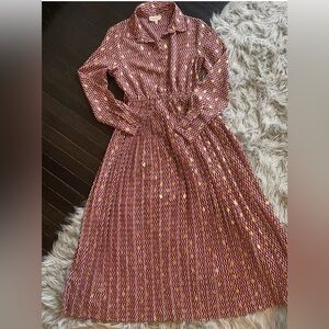 MELLODAY Red and Yellow Patterned Dress